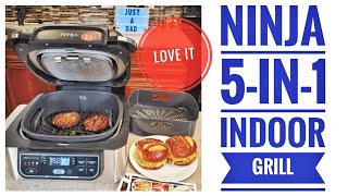 I LOVE Ninja AG301 Foodi 5in1 Indoor Grill with Air Fryer REVIEW Makes Great Hamburgers [upl. by Rol282]