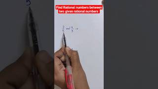 Find Rational numbers between two given rational numbers  Rational numbers [upl. by Arekat138]