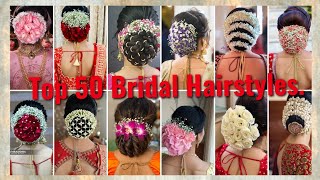 ❤️50 Ideas for fresh flower rose petal hair decorationparlour hairstyleamphair Gazra Style at home👸 [upl. by Aiuqcaj]