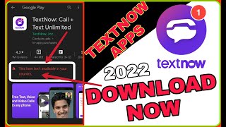 How To Download TextNow Apps From Play Store 2022 How To use TextNow Hindi  By shahid Tricker [upl. by Cyrill297]