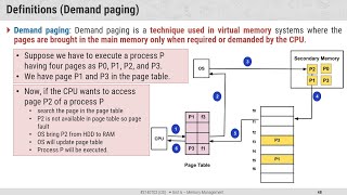 68  Page Table Demand Paging Thrashing Working Set Prepaging  OS [upl. by Lesya227]