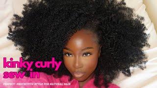 OMG This Is My Hair IDC Kinky Curly Hair Sew  Queen Weave Beauty  2023  aakubii [upl. by Oalsecnew801]