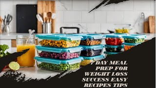 7 day meal prep for weight loss success easy recipes tips [upl. by Ailhad]