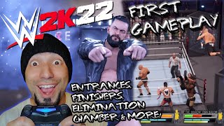 WWE 2k22 First Game Play Finishers Entrances Elimination Chamber amp more [upl. by Mathur682]