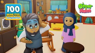 Omar amp Hana English 100 Minutes Compilation islamiccartoonforkids [upl. by Suiraj]