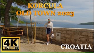 Korcula Croatia Old Town 4K Walking Tour  April 2023 [upl. by Anahsal]