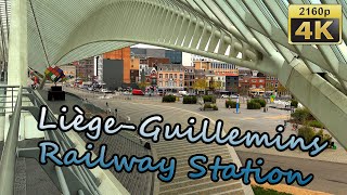 LiègeGuillemins Railway Station  Belgium 4K Travel Channel [upl. by Ias385]