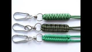 DIYTop 3 Easiest Paracord quotNeckKnifeKeychainquot Lanyard  CobraSnakeFishtail Knot – CBYS [upl. by Scever]