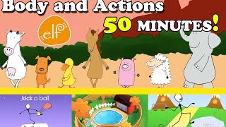 Body Movement Action Songs Collection for Toddlers and Kids  ELF Kids Videos  Episode 1 [upl. by Haskins]