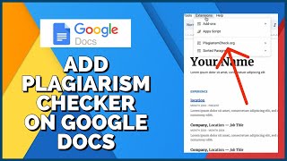 How to Add Plagiarism Checker on Google Docs 2023 [upl. by Oalsecnew]