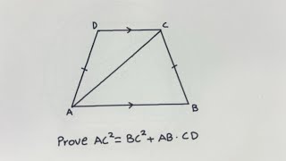 Q452  Math Olympiad  Isosceles Trapezoid  Cyclic Quadrilateral [upl. by Orecul584]