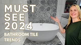 Modern Bathroom Tile Trends You Need to See Now  2024 Tile Design Ideas [upl. by Eelirak]