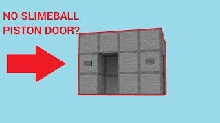 Minecraft Easy Piston Door WITHOUT SLIMEBALLS Tutorial [upl. by Navaj]