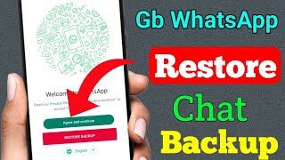 Gb whatsapp backup restore  gb whatsapp chat backup kaise kare [upl. by Aisyat]