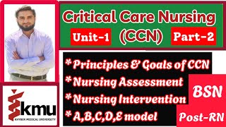 CRITICAL CARE NURSING CCN Unit1 Part2Principles Goals Clinical MapingBSNPostRN [upl. by Naam447]