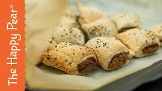 Vegan Sausage Rolls  THE HAPPY PEAR [upl. by Aknahs]