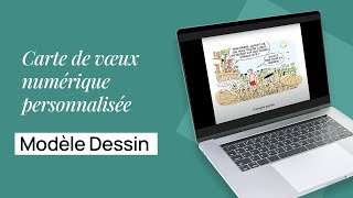 2024  Carte de vœux numérique personnalisée – Modèle Dessins [upl. by Kath]