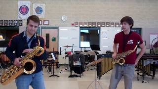 Radioactive  Alto and Bari Sax Cover Plus Nick [upl. by Emma]