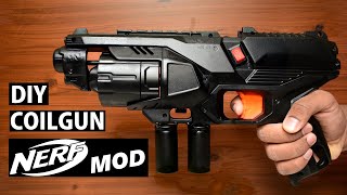 How to Make a Coilgun Gauss Rifle  Deadly Nerf Gun Mod [upl. by Adanar]