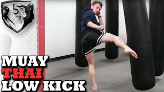 How to Throw a Muay Thai Leg Kick CORRECTLY [upl. by Valina]