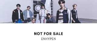 ENHYPEN ‘not for sale’  easy lyrics [upl. by Mcleroy]