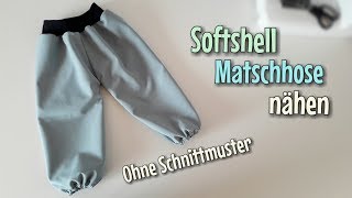 Softshell Regenhose  Nähen OHNE Schnittmuster  Anfänger  Nähtinchen [upl. by Swetiana]