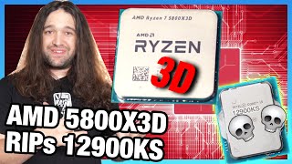 AMD Hits Hard Ryzen 7 5800X3D CPU Review amp Benchmarks vs i912900KS [upl. by Nylhtac]