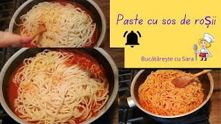 Spaghetti cu sos de roșiiPaste rapide și ușor de făcut cu doar câteva ingrediente [upl. by Zantos715]