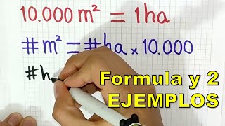 Como convertir HECTAREAS a METROS CUADRADOS 📏 ha a m2 [upl. by Dalli]