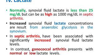 lecture 7 Synovial fluid Part II [upl. by Mik]