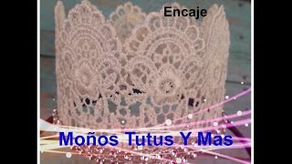 CORONA DE ENCAJE GUIPIUR Paso a Paso PRINCESS LACE CROWN Tutorial DIY How To PAP Video 60 [upl. by Natalie]