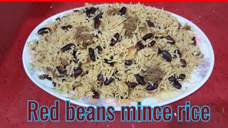 Red beans mince rice recipeRajma Mutton Qeema pulao recipe food and taste [upl. by Rooney]