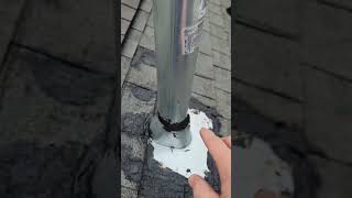 HVAC Bvent flue pipe roof flashing install  Gone horribly wrong by hvac company [upl. by Adan]