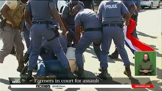 Scuffles outside Groblersdal Magistrates Court as farmers apply for bail in assault case [upl. by Platon]