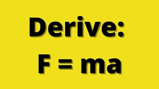 Derive fma Newtons Second Law derivation [upl. by Ekihc]