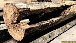 Woodworker Old House Renewal  Crafting a Stylish Dining Table from Recycled house wood [upl. by Aitsirk284]