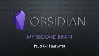 Obsidian Tutorial  Plug In Templater 1524 [upl. by Nywled]