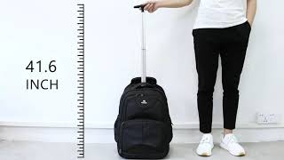 Matein Wheeled Rolling Backpack [upl. by Delaryd]