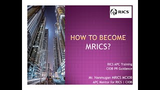 RICS APC INTRODUCTION  APC FINAL PREPERATION INTERVIEW  How to become MRICS  RICS APC Coaching [upl. by Griffin916]