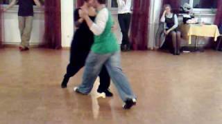 Michelle Marsidi y Joachim Dietiker  Tango class demo  Back sacada combinations [upl. by Harutak]