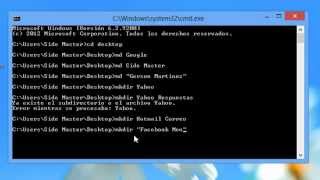 CREAR DIRECTORIOS o CARPETAS aplicando el COMANDO MD  MKDIR MSDOS  2018 Funcional [upl. by Noremac]