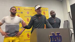 USC vs Notre Dame post game presser with Lincoln Riley [upl. by Dyan]