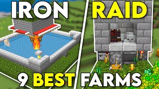 9 MUST HAVE Farms Minecraft Bedrock 120 [upl. by Nosyd]