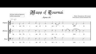 Mass of Tournai Agnus Dei discantus style polyphony [upl. by Pruchno]