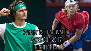 Alexander Zverev Vs Denis Shapovalov  Laver Cup 2017 Highlights HD [upl. by Addie]