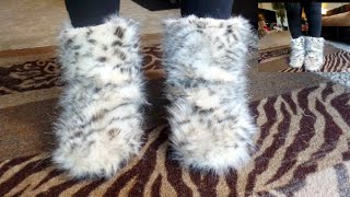 DIY FLUFFY FUR BOOTS REQUESTED VIDEO [upl. by Lucias]