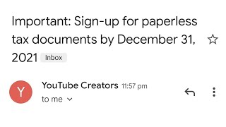 Important Signup for paperless tax documents by December 31 2021  AdSense Latest Update Dec2021 [upl. by Leamse]