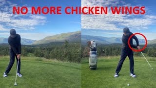 NO MORE CHICKEN WING  BEST GOLF DRILL  SAY NO MORE [upl. by Feodore]