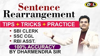 Sentence Rearrangement  Para Jumbled Sentences  Concept  Tricks  Technique By Dharmendra Sir [upl. by Nimar]