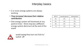 VCE PE week 14 Energy System Interplay [upl. by Domenico]